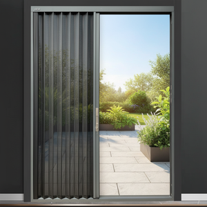 आधुनिक स्टेनलेस स्टील हीरा मेष एल्यूमीनियम फ्रेम तह फिसलने वाला दरवाजा एंटी-चोरी लॉक मच्छर-प्रूफ बिल्ली कुत्ते चूहे का सबूत - Product Image 1