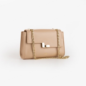 PU Luxury Lattice Handle Portable Cosmetic <b>Bag</b> with Chains and Zipper Closure <b>for</b> Travel - Product Image 1