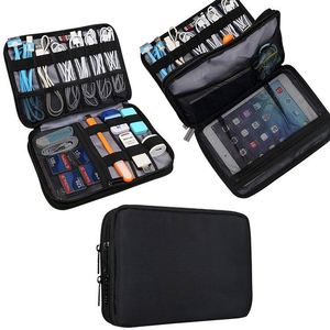 Échantillon gratuit Organisateur d'accessoires électroniques à double couche Sac de voyage pour gadgets pour câbles Clé USB Prise et plus - Product Image 3