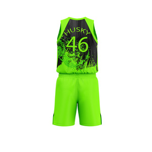 Maillot et short de basket-ball personnalisés par sublimation, uniforme de qualité supérieure, 100 % polyester. - Product Image 3