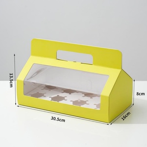SunShine Cupcake Bread Dessert <b>Packing</b> <b>Paper</b> Gift Boxes Food Cardboard Food Package Cake Box with Window Custom - Product Image 5