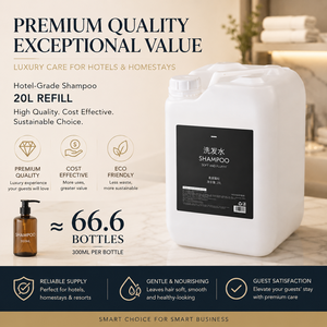 Champú Premium de Larga Duración con Fragancia Agradable, 20L, Recarga a Granel, Control de Grasa, Fórmula Nutritiva e Hidratante para Hoteles y Spas - Product Image 1