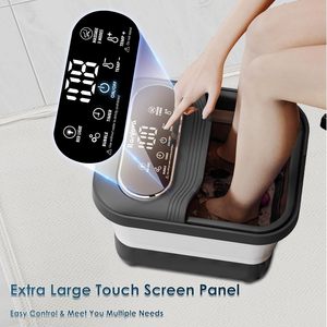 Idromassaggio Pieghevole per Piedi con Massaggio Elettrico Rotante, Bolle di Calore, Controllo della Temperatura e 24 Motori Shiatsu - Product Image 5