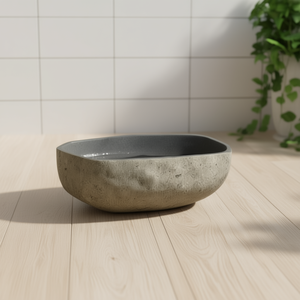 Lavabo Ovalado de Piedra de Río, 17.7-20.9x13.4-16.1 Pulgadas, Lavabo Moderno y Duradero - Product Image 2