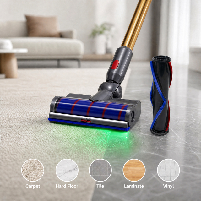 Factory Hot Sale Motorized Vacuum Cleaner Brush Head for Dysons V15 V11 V10 V8 V7 Electric Vacuum Cleaner Accessory Spare Parts
