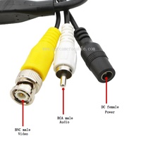 4K/8K étanche GX12 4 broches mâle RCA MALE BNC DC femelle câble adaptateur PVC gaine pour système audio vidéo caméra de recul de voiture