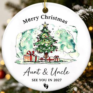Buon Natale Zia e <span class=keywords><strong>Zio</strong></span>, ci vediamo nel 2027 - Decorazione Natalizia in Resina da Appendere - Product Image 1