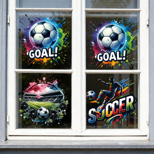 Autocollants Muraux de Football en Gros, Ensemble de Décorations Murales Thème Football, Autocollant de Fenêtre Coloré <span class=keywords><strong>BUT</strong></span> pour <span class=keywords><strong>Chambre</strong></span> d'Enfant, Décoration Journée de Match - Product Image 3