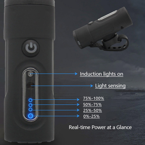 <strong>Cycle</strong> Zone Sensor ABS Bicycle Headlights <strong>4000</strong> Lumens Waterproof USB Rechargeable XPE <strong>LED</strong> Battery Night Riding - Product Image 5