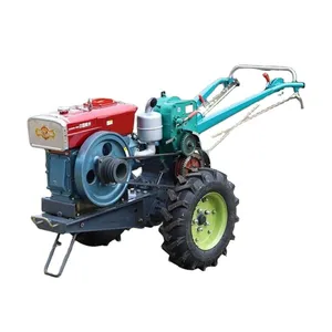 China Agriculture 8hp to 20hp Two Wheel Hand Walking Tractor Mini Walk-behind Tractor