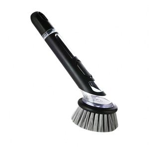 High Quality Eco-Friendly Plastic <b>Handle</b> Dishwashing <b>Sponge</b> Brush with Nylon Bristles for Kitchen Sink and Pot Cleaning - Product Image 4