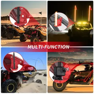 Factory Directly Sale Whip Flag Mount For Mavericks X3 Can Am Red