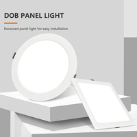 La couverture en plastique 5w 7w 11w 16w 22w de PC de forme ronde de lumens élevés a enfoncé le voyant mené par DOB