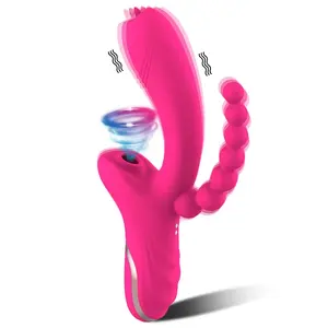 สามกระตุ้นดูดClitoris Sexของเล่นสําหรับผู้หญิงG-SpotนวดAnalลูกปัดหญิงVibratorหลายกระตุ้นDildo Sex Toy