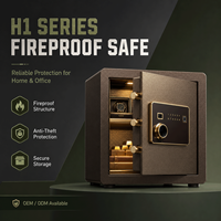 Caja Fuerte Ignífuga Serie H1 con Cerradura Electrónica, Caja de Seguridad de Acero para Uso en el Hogar, Oficina y Hotel