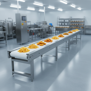 Düşük Maliyetli PU Bantlı 304 Paslanmaz Çelik Çerçeveli Kuruyemiş, Meyve, Gıda İşleme ve Ev Kullanımı İçin Ayarlanabilir Yükseklikli Gıda Taşıma Makinesi - Product Image 3