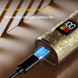 Professional Ancient Bronze Electric Hair for <b>Clipper</b> Salon Rechargeable Hair Trimmer USB <b>Oil</b> Head Electric Haircut Tool shavers - Product Image 4