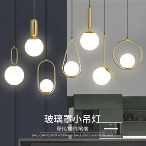 Lámpara colgante redonda dorada LED con control táctil, de una sola cabeza, para isla de cocina, barra de bar, estilo nórdico - Product Image 2