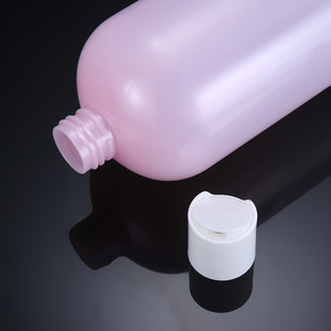 Pink Plastic <b>Shampoo</b> Bottle 500ml With Flip Top Cap For Cosmetic Use Unisex Moisturizing - Product Image 1