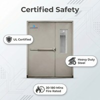 Portes de sécurité industrielles en acier, à prix abordable, pour entrepôt, à ouverture latérale simple ou double, résistantes au feu, modernes, pour centre commercial et villa