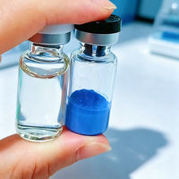 Bahan Baku Kosmetik Berkualitas Tinggi Dalam Kemasan Botol GHK CU Copper Peptide Bubuk Beku Kering 99% Kemurnian Tinggi