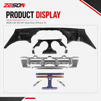 Diffuseur arrière ZESON en fibre de carbone sèche style MP avec cadre en acier inoxydable pour BMW M2 G87 Competition XDrive Coupé 2023+