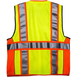 Gilet de sécurité compact en polyester et Oxford Veste de travail adaptée aux poches Vêtements de sécurité réfléchissants avec fonction de taille supérieure - Product Image 4