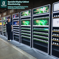 Vitrine de présentation pour magasin de tabac Satom Middle East Africa, présentoir en métal pour tabac sans fumée, présentoir à cigarettes avec éclairage LED