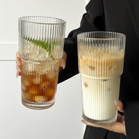 Fruitpatroon transparante glazen waterfles met rietjesdop, herbruikbaar voor koude dranken, voor thuis & feestjes, vaatwasserbestendig