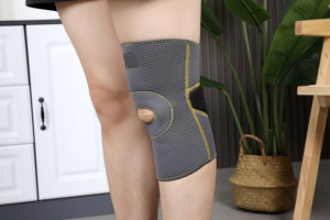 Mở xương bánh chè bản lề Neoprene Polyester cú đúp đầu gối ổn định bông Nylon Doanh Bảo vệ Miếng đệm đầu gối mềm đầu gối tay áo mùa xuân - Product Image 2