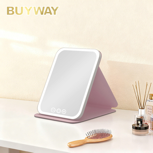Mỹ phẩm gương với đèn nhựa gấp bảng gương với LED ánh sáng gương trang điểm cá nhân vẻ đẹp gương LED - Product Image 1