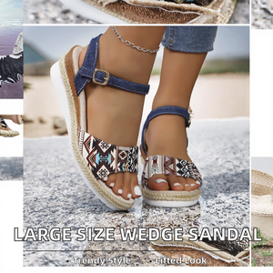 Sandalias de Plataforma con Punta Abierta y Tira Única para Mujer, Tallas Grandes, Estilo Romano, Bloques de Color, Suela Gruesa, Cierre de Hebilla, Novedad de Verano para Exteriores - Product Image 4