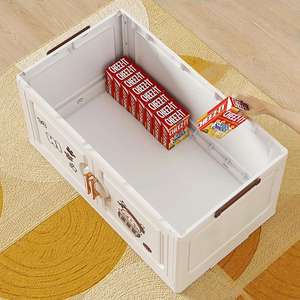 Armoire pliante en plastique à 3 couches avec impression de dessins animés pour chambre à coucher de bébé Armoire de rangement pliable pour vêtements - Product Image 5