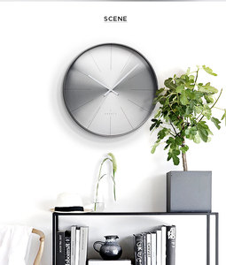 16 pollici <span class=keywords><strong>40</strong></span> <span class=keywords><strong>cm</strong></span> novità argento nero cuciture moderno grande <span class=keywords><strong>orologio</strong></span> <span class=keywords><strong>da</strong></span> <span class=keywords><strong>parete</strong></span> logo personalizzato orologi rotondi in plastica silenziosa - Product Image 6