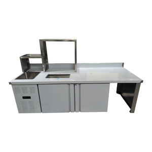 Venta de Fábrica: Mostrador de Té de Burbujas de Acero Inoxidable, Mostrador Comercial Personalizado para Té de Burbujas con Juego Completo de Productos para Té de Burbujas - Product Image 1