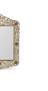 กระจกติดผนังลายดอกไม้ทำด้วยมือแบบพรีเมี่ยมเป็นมิตรต่อสิ่งแวดล้อมพร้อมรายละเอียดรูปมงกุฎสำหรับการตกแต่งภายในที่หรูหรา - Product Image 5