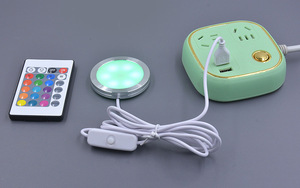 USB 5V RGB <span class=keywords><strong>LED</strong></span> Bambus-Puck-Licht 3D-Drucker Lampen-Set <span class=keywords><strong>LED</strong></span> 001 Schrank-Vitrine Thekenbeleuchtung DIY Lichtteile - Product Image 5