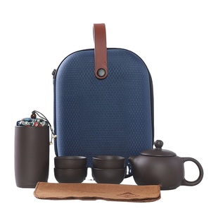 Juego de té de viaje Tetera con Infusor de cerámica y 2 tazas de té de cerámica, portátil con estuche de transporte Bienvenido personalizado - Product Image 6