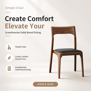 Sedia da Pranzo in Legno di Frassino Massiccio, Design Nordico <span class=keywords><strong>Moderno</strong></span> e Semplice, Senza Braccioli, <span class=keywords><strong>per</strong></span> Sale da Pranzo/Soggiorni, Appartamenti Piccoli, Sedia Leggera - Product Image 4