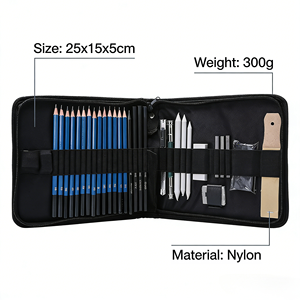 Ensemble de crayons à <span class=keywords><strong>fusain</strong></span> pour croquis avec papier et mine 2H, outil spécial de <span class=keywords><strong>dessin</strong></span> à la <span class=keywords><strong>main</strong></span> pour les étudiants en art - Product Image 2