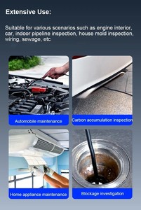 กล้องเอนโดสโคปอุตสาหกรรมแบบหมุนได้ 720 องศา สำหรับตรวจสอบท่อรถยนต์ กล้องตรวจสอบท่อระบายน้ำ พร้อมจอ 5 นิ้ว - Product Image 3
