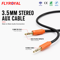 Câble audio stéréo AUX 3,5 mm mâle-mâle plaqué or TRS pour téléphone, haut-parleur et équipement audio de voiture - Vente en gros