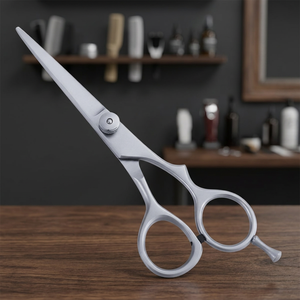 Ciseaux de coiffure professionnels en acier inoxydable à pointe affûtée pour droitiers, à long manche - Product Image 3