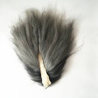 Poils de queue de yack de couleur gris-noir naturel chinois, longueur 40-50 cm