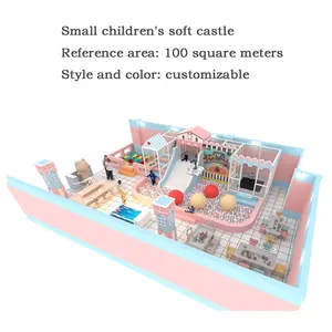 小さなファミリースタイルの子供用ソフトキャッスル/カスタマイズ可能な子供用ソフトキャッスル/自宅で遊ぶことができる子供用ソフトキャッスル