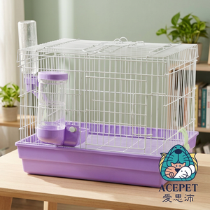 745-A Jaula para Mascotas de Ferret, Chinchilla y Conejillo de Indias, con Comedero y Bebedero, Transpirable, de Metal y Plástico, en Oferta - Product Image 3