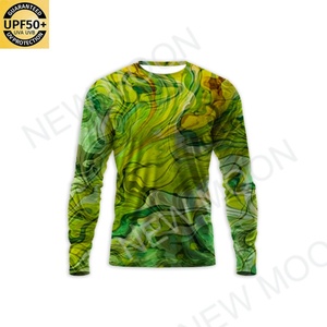UPF 50+ Sun Protection Moisture Wicking Men's Long Sleeve Mesh UV Sun Shirt with Logo Fishing Shirt - Product Image 1