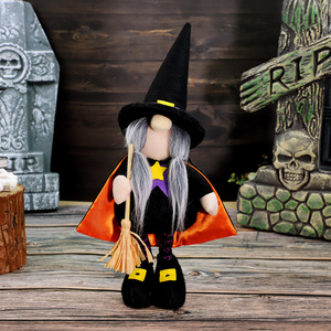 Nuevas decoraciones de Halloween, sombrero puntiagudo, muñecos de Gnomo de jardín, capa de bruja, muñecos de Halloween, adorno, decoraciones para fiestas en casa, exhibición - Product Image 3
