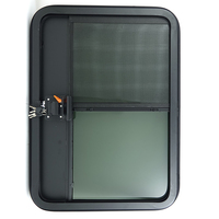 Nouvelle porte de caravane, camping-car ou remorque de type Teardrop 2024, 660*914mm, en alliage d'aluminium, avec fenêtre coulissante et grille.