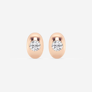 Boucles d'oreilles rondes en diamant cultivé en laboratoire pour femmes, bijoux fins minimalistes élégants, cadeau de luxe scintillant, 2 Ctw - Product Image 1